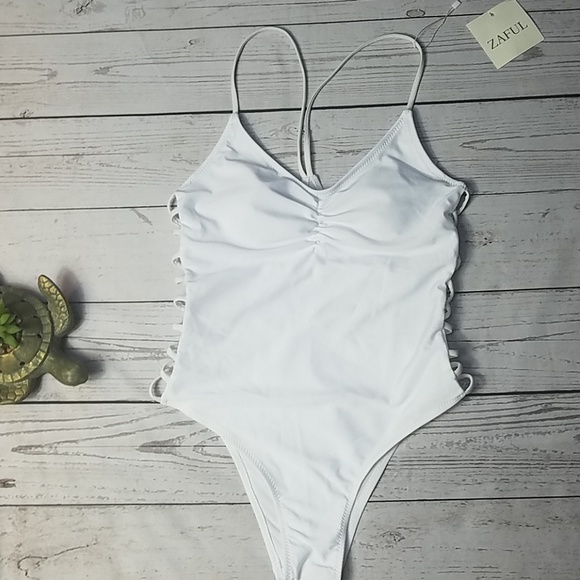 zaful white swimsuit